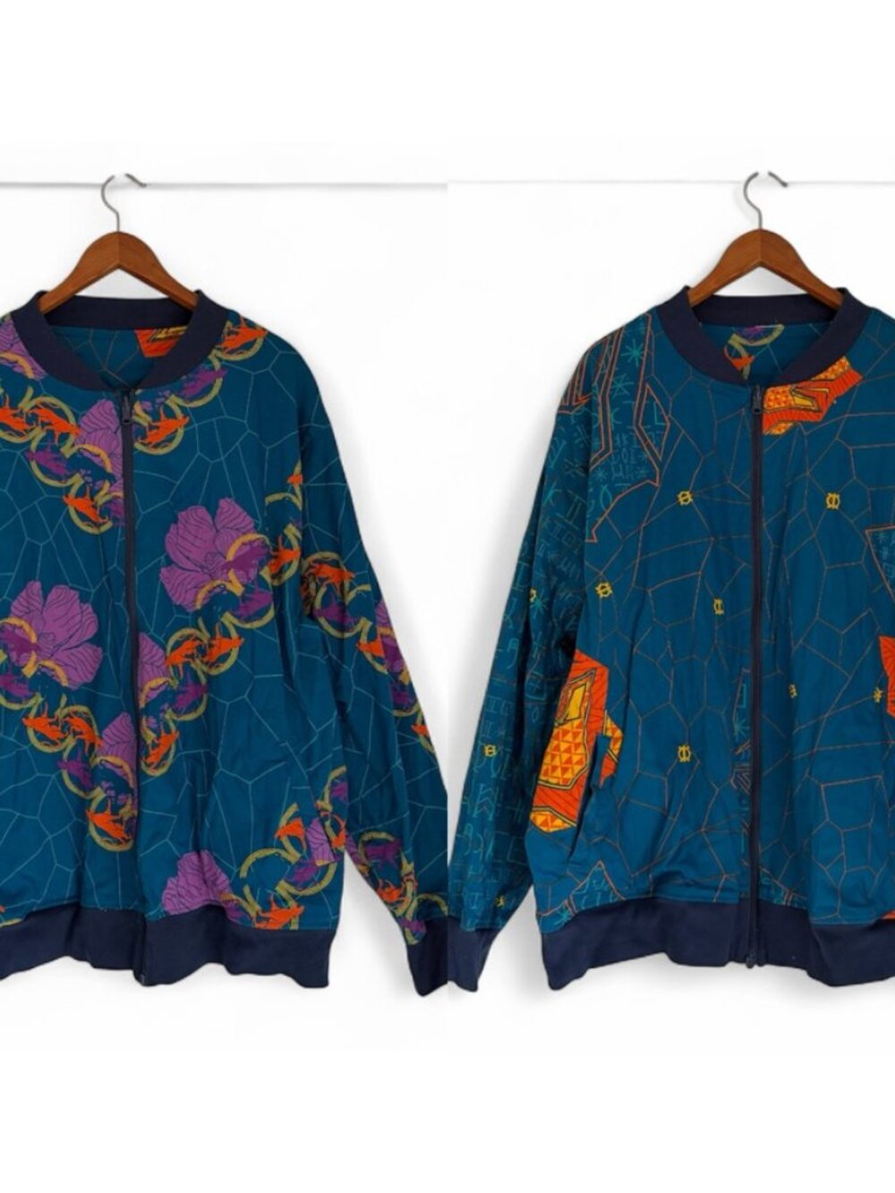 Disney Marvel Black Panther Blouson Reversible Jacket Size XL